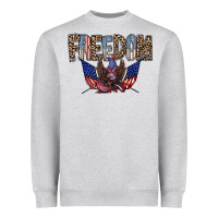 Heather Grey freedom Heavyweight Sweatshirt - RacoonDesign