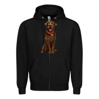 Black chocolate lab labrador retriever Zipper Hoodie - Artiststas