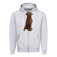 Heather Grey chocolate lab labrador retriever Zipper Hoodie - Artiststas