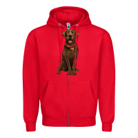 Red chocolate lab labrador retriever Zipper Hoodie - Artiststas