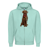 Seafoam chocolate lab labrador retriever Zipper Hoodie - Artiststas