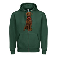 Sports Green chocolate lab labrador retriever Zipper Hoodie - Artiststas