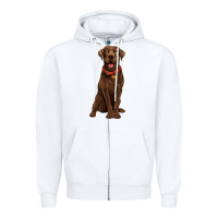 White chocolate lab labrador retriever Zipper Hoodie - Artiststas