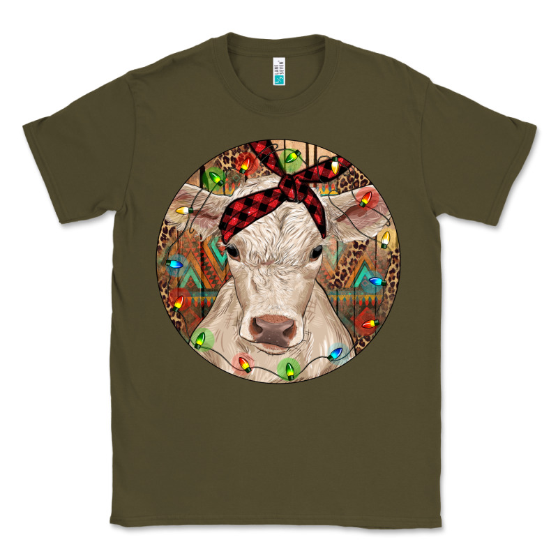 Christmas Charolais Calf Baby Cow Classic Tee by RanaPortraitStore | Teevron