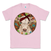 Bubblegum Pink Christmas Charolais Calf Baby Cow Classic Tee - RanaPortraitStore