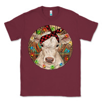 Burgundy Christmas Charolais Calf Baby Cow Classic Tee - RanaPortraitStore