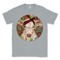 Heather Grey Christmas Charolais Calf Baby Cow Classic Tee - RanaPortraitStore