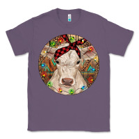 Lavender Christmas Charolais Calf Baby Cow Classic Tee - RanaPortraitStore