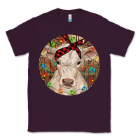 Plum Christmas Charolais Calf Baby Cow Classic Tee - RanaPortraitStore