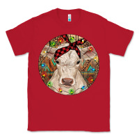 Red Christmas Charolais Calf Baby Cow Classic Tee - RanaPortraitStore