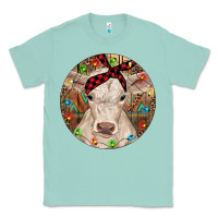 Seafoam Christmas Charolais Calf Baby Cow Classic Tee - RanaPortraitStore