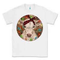 White Christmas Charolais Calf Baby Cow Classic Tee - RanaPortraitStore