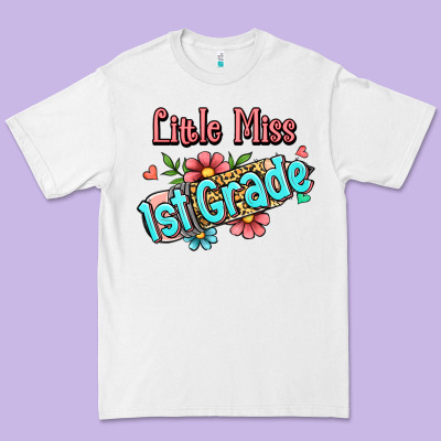 Little Miss First Grade Premium Tee Designed By Jasminsmagicworld