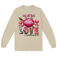 Mushroom Let all that you do be in love Valentine's Day Long Sleeve Tee - FaDigitalArtStudio