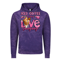 Cloud Purple iced coffee is my love language Vintage Hoodie - OliviaCreatesArt