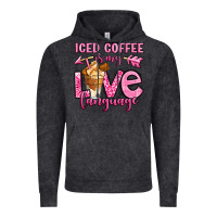 Vintage Black iced coffee is my love language Vintage Hoodie - OliviaCreatesArt