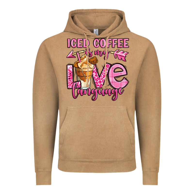Iced Coffee Is My Love Language Vintage Hoodie by OliviaCreatesArt | Teevron