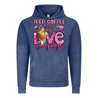 Vintage Denim iced coffee is my love language Vintage Hoodie - OliviaCreatesArt