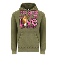 Vintage Olive iced coffee is my love language Vintage Hoodie - OliviaCreatesArt