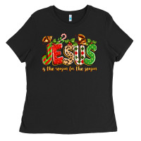 Black jesus is the reason for the season Ladies Tee - texasbilliewilder