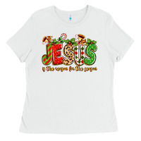 White jesus is the reason for the season Ladies Tee - texasbilliewilder