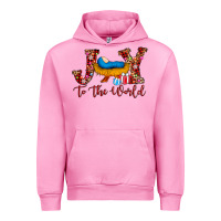 Fuchsia Pink joy to the world Urban Hoodie - AdoDesignShop