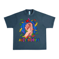 Midnight Navy Autism Mom Urban Heavy Tee - CowGirlArtShop
