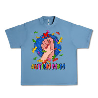 Pebble Blue Autism Mom Urban Heavy Tee - CowGirlArtShop