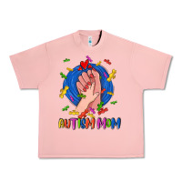 Salmon Autism Mom Urban Heavy Tee - CowGirlArtShop