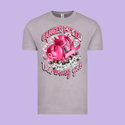 Cancer Picked The Wrong Girl Vintage Tee Designed By Cowgirlartshop