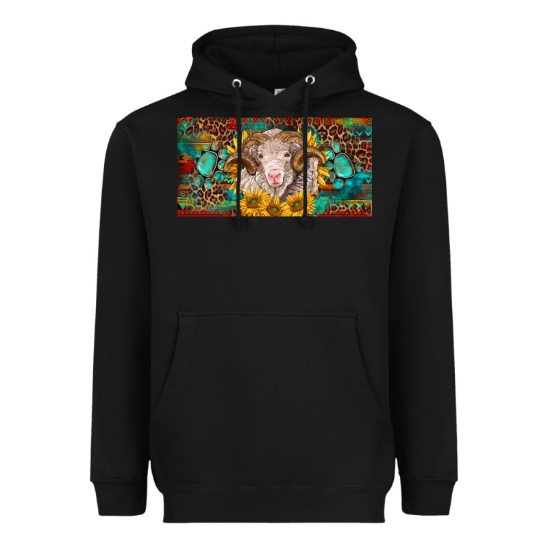 Merino Ram License Plate Heavyweight Hoodie by BarkalooDesign | Teevron
