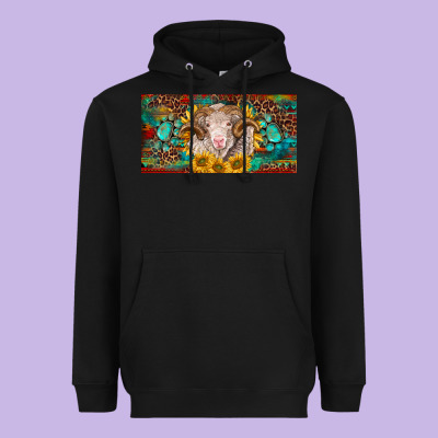 Merino Ram License Plate Heavyweight Hoodie Designed By Barkaloodesign