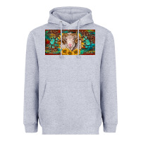 Heather Grey merino ram license plate Heavyweight Hoodie - BarkalooDesign