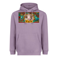 Lavender merino ram license plate Heavyweight Hoodie - BarkalooDesign