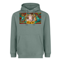 Sage merino ram license plate Heavyweight Hoodie - BarkalooDesign