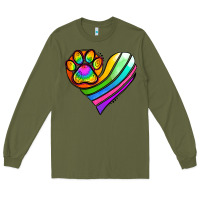 Army Green Pride Heart Long Sleeve Tee - Jasminsmagicworld