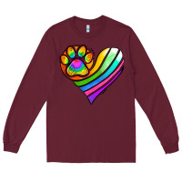 Burgundy Pride Heart Long Sleeve Tee - Jasminsmagicworld