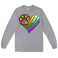 Heather Grey Pride Heart Long Sleeve Tee - Jasminsmagicworld