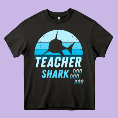 Teacher Shark Doo Heavy Core Tee Designed By Bettercallsaul