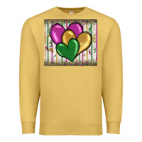 Antique Gold mardi gras heart Premium Sweatshirt - BarkalooDesign