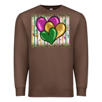 Chestnut mardi gras heart Premium Sweatshirt - BarkalooDesign