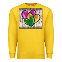 Lemon mardi gras heart Premium Sweatshirt - BarkalooDesign