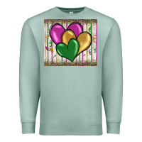 Seafoam mardi gras heart Premium Sweatshirt - BarkalooDesign