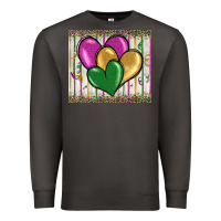 Smoke mardi gras heart Premium Sweatshirt - BarkalooDesign