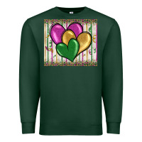 Sports Green mardi gras heart Premium Sweatshirt - BarkalooDesign