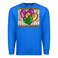 True Royal mardi gras heart Premium Sweatshirt - BarkalooDesign