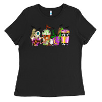 Black Halloween coffee cups Ladies Tee - NancyCooperArtShop
