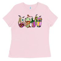 Bubblegum Pink Halloween coffee cups Ladies Tee - NancyCooperArtShop