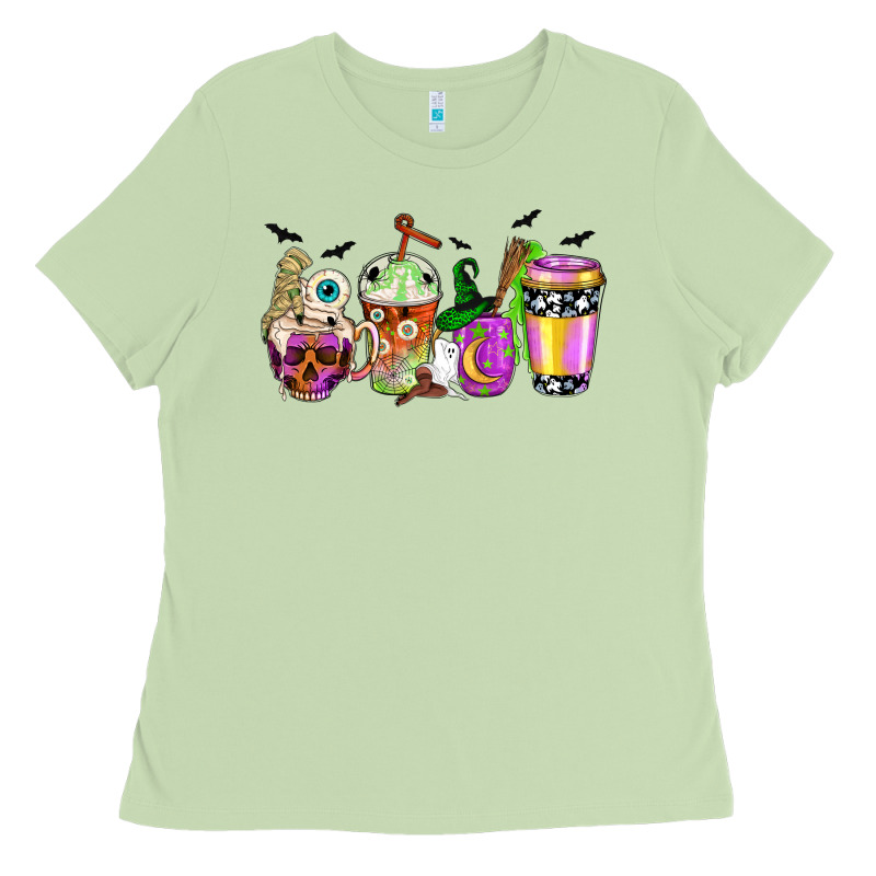 Halloween Coffee Cups Ladies Tee by NancyCooperArtShop | Teevron