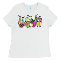 White Halloween coffee cups Ladies Tee - NancyCooperArtShop